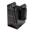 Adjustable Bookend Sturdy Metal Expandable Book End with Pen Holder for Magazines DVDs Albums