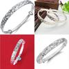 Premium Quality Women's Silver Star Pattern Adjustable Bracelet Bangle