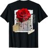 Dark Floral Urban Aesthetic Streetwear Back Print Graphic Short Sleeve T-Shirt