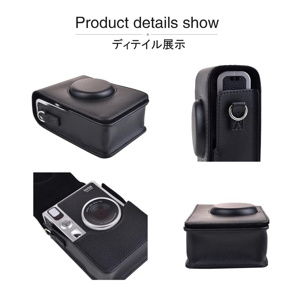 Kinokoo Instax Mini Evo Case, Instax Mini Evo Camera Case with Shoulder Strap, Waterproof and Dustproof Full Protection PU Leather