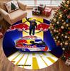 Red Bull Racing Muster Runder Teppich, Innen-/Außenmatte, für Picknick, Spielzimmer, Schlafzimmer, Büro, Wohnzimmer, Heimdeko Teppich, Geburtstagsgeschenk