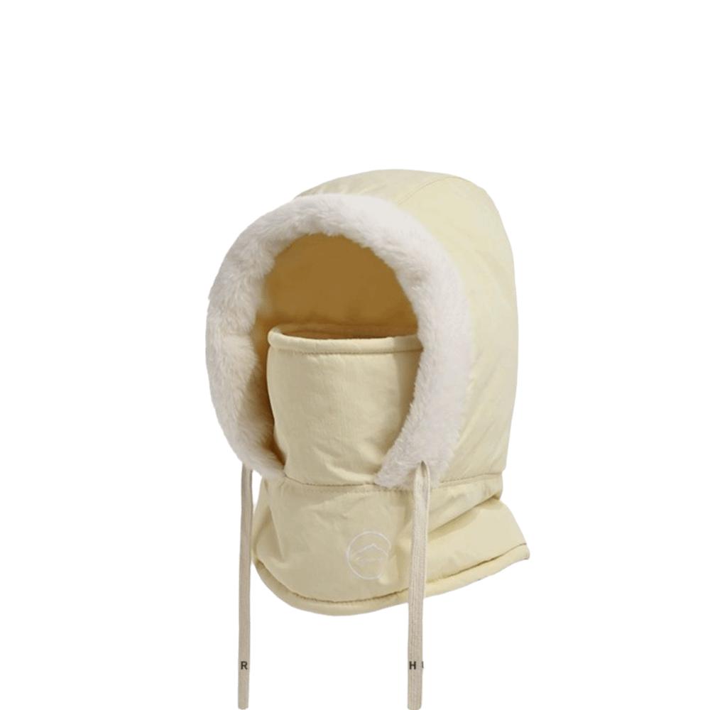 Windproof Beanies Cap Plush Ear Protection Hat Fashion Integrated Mask Scarf Hat Set  for Women