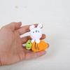 Fruit Rabbit Keychain Plush - Cute Watermelon, Lemon, Carrot, Pear & Strawberry Charms for Kids' Bags