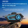 JYD-C50 Motorcycle Helmet Bluetooth Headset BT5.4 Handsfree Call Wireless Noise Reduction Waterproof Headphone with RGB Light