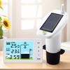 Solar Powered Wireless Ultrasonic Water Level Indicator Gauge Temperature Clock Gauge W/ Alarm Ultrasonic Water Tank Level Meter