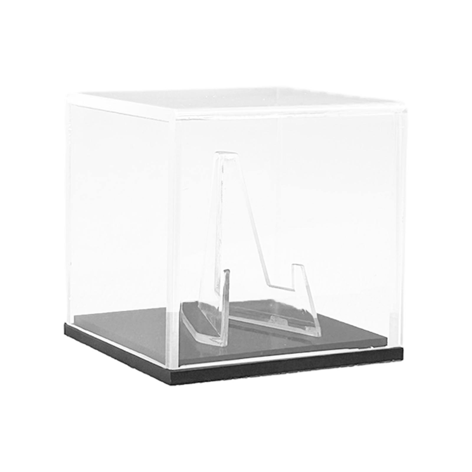 

Акриловая коробка для демонстрации колец, коробка для хранения колец для ювелирных изделий и медиаторов для гитары, с высокой прозрачностью и пыленепроницаемым дизайном 1 чёрный
