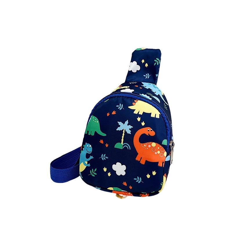 New Children s Cartoon Dinosaur Crossbody Bag Cute Girls  Shoulder Bag Boys  Phone Bag Foreign Trade Kids Chest Bag 9170 синий