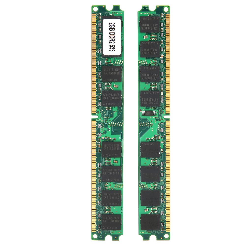 Memory Module Desktop Full Compatible DoubleSided 16Grain DDR2 2GB 533MHZ PC4200