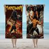 Handdoek M-Manowar Textiel Badjas Strand Sneldrogend Lichtgewicht Rock Draagbaar Kamperen Zwem Band Zwembad Reizen