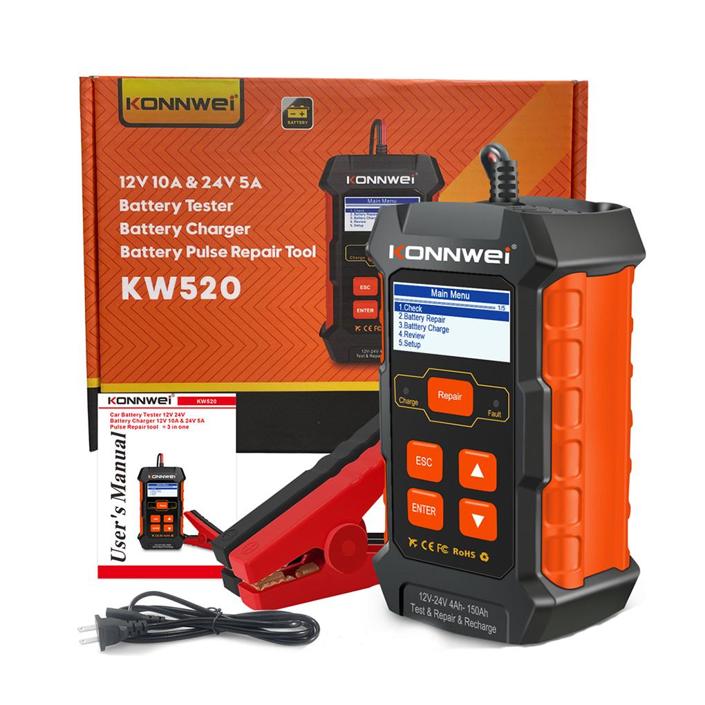 Full Automatic Car Battery Tester Batteries Charger Diagnosis Scanner