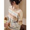 Women's Fair Isle Jacquard 100% Sheep Wool Sweater