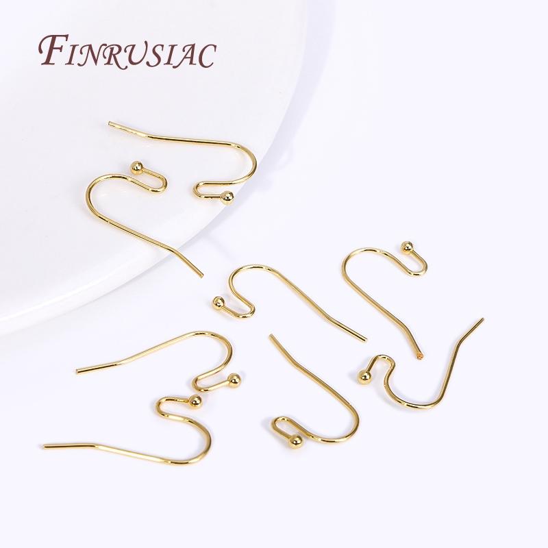 18K Gold Plated Ear Wire,High Quality Earring Hooks For DIY Earwire Jewelry Making Supplies Wholesale