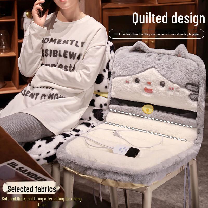 Cartoon Heated Lumbar Support Chair Cushion