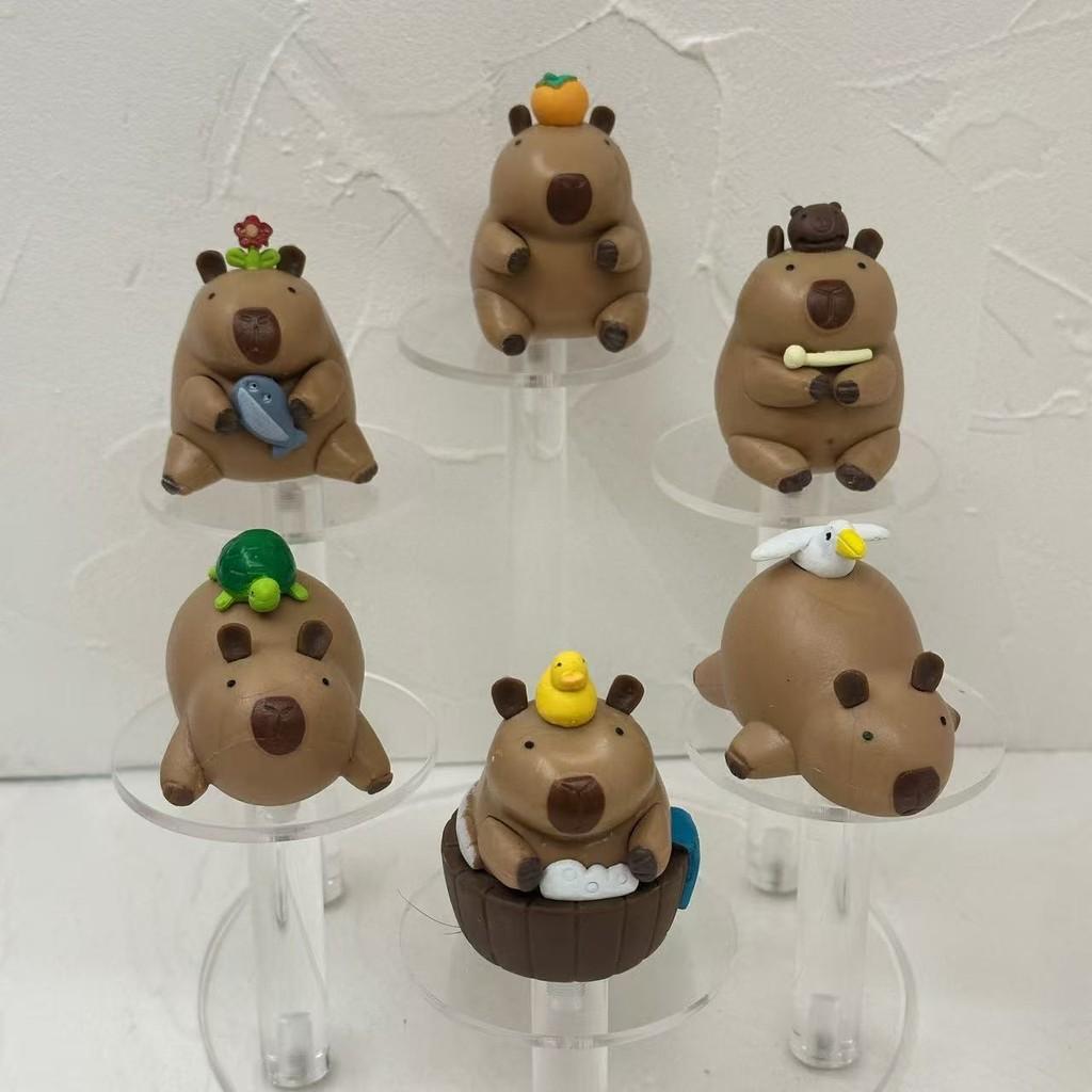 Handcrafted Capybara Figurine Pvc Collectible Desk For Animal Enthusiasts