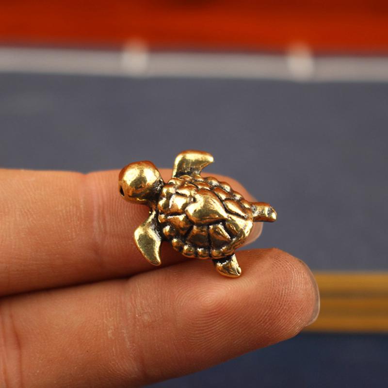 

Brass Tortoise Statue Home Office Lucky Charm Antique Style Animal Art Decoration