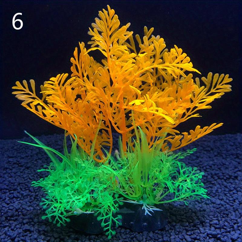 Artificial Aquarium Decor Plants Water Weeds Ornament Aquatic Plant Fish Tank Grass Decoration Accessories