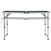 Folding Camping Table Gray Aluminum 120 X 60 Cm