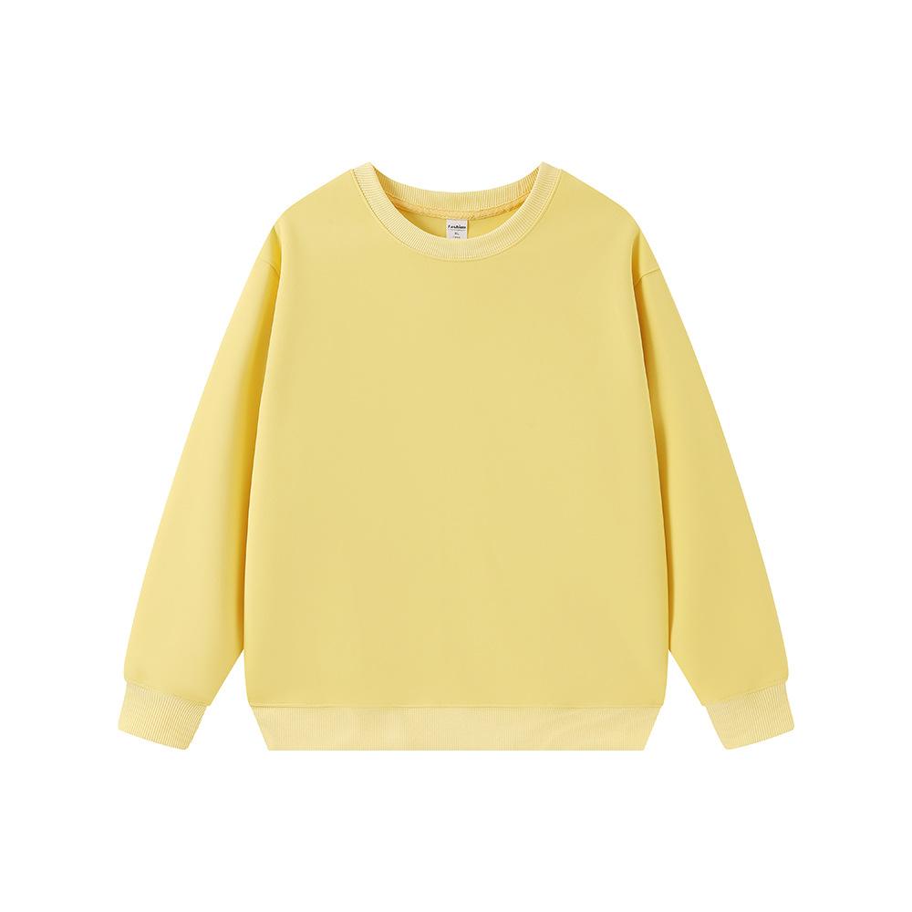 Fashionable 330g Oversized Casual Men's American Streetwear Solid Color Crew Neck Sweatshirt - Men's Fall Winter Basic Sweatshirt