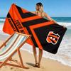 Name Custom Cincinnati Bengals Logo Print Beach Towel, Large Soft Quick Dry Towel for Beach Camping Swimming