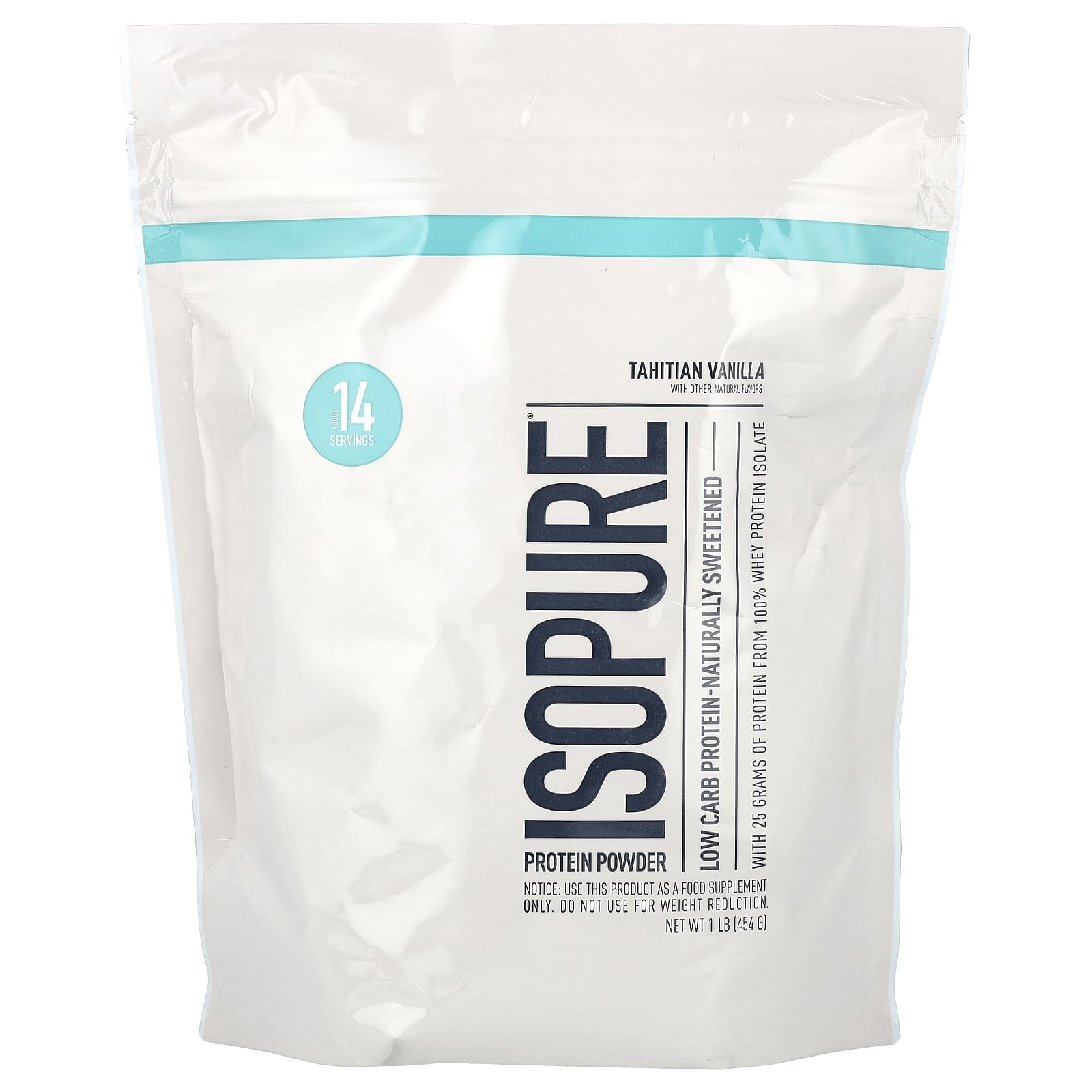 

Isopure, Low Carb Protein Powder, Tahitian Vanilla, 1 lb (454 g)