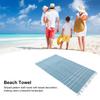Stripe Beach Towel Extra Large Size Shawl Towel with Tassel for Travel Camping Gym Swimming PoolBlue