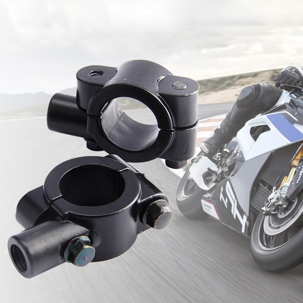 2pcs 7/8"22mm Motorcycle Handlebar Mirror Mount Black Motorcycle Mirror Mount Bracket For Scooter