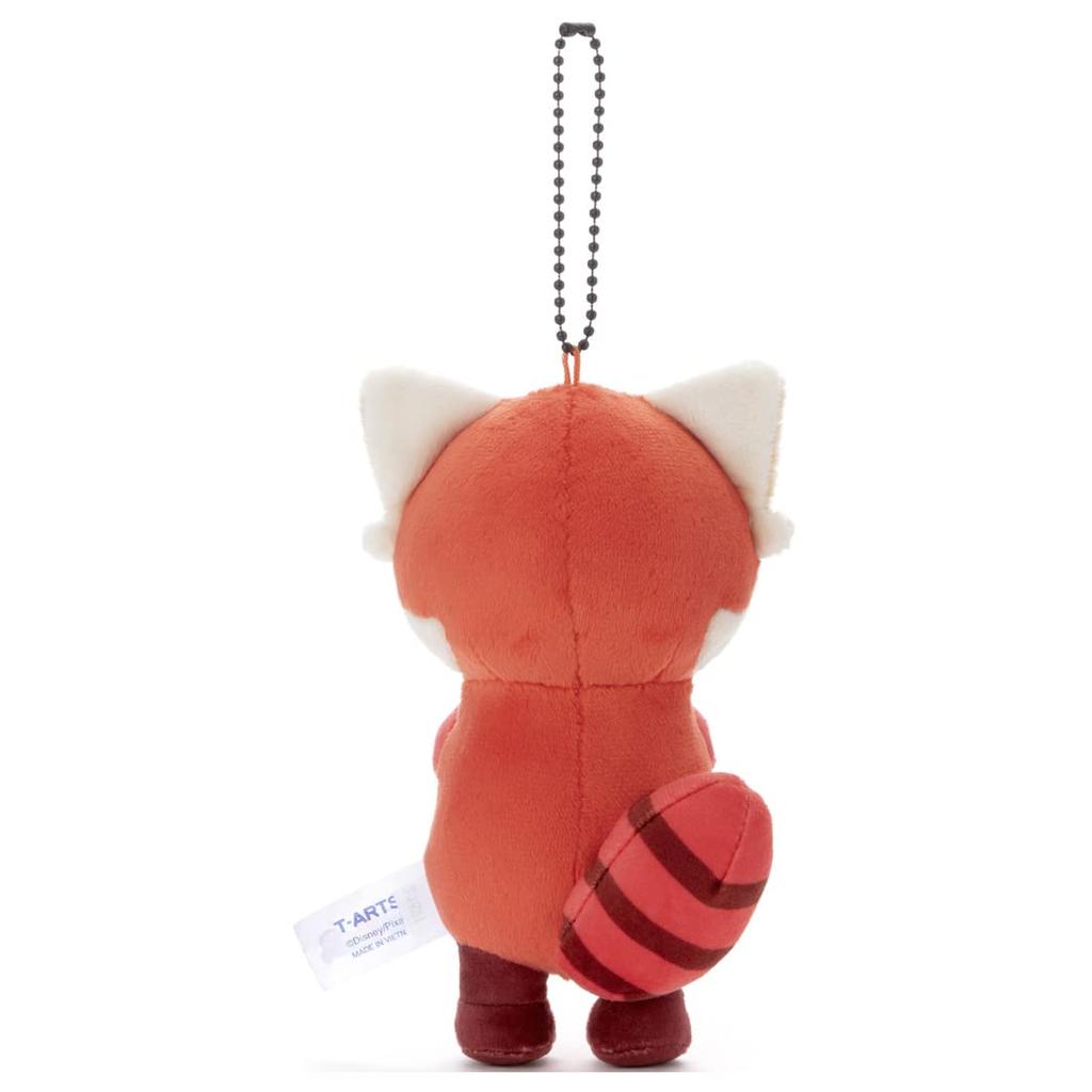 Pixar Character TURNING RED Funny Face Ball Chain Mascot Red Panda Mei Plush Toy, Approximately 14cm Tall