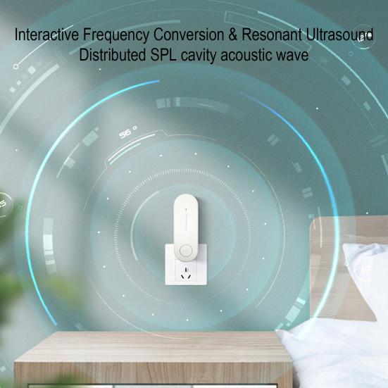 Ultrasonic Pest Repeller with Light Intelligent Control Plug-Play Easy to Use Indoor Electronic Mosquito Repellent Device
