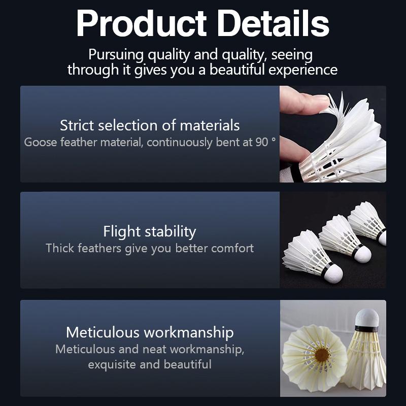 1Pcs Badminton Goose Feather Round Three Levels Of Stability Good Hand Feel Stability Not Easy To Rot Goose Feather Without A St