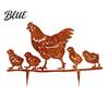 Garden Gifts for Enthusiasts Rusty Animal Stakes, Metal Hen/Chicken/Goat/Deer Yard Art Silhouette Decor Patio Landscape Decorations Lawn Flower