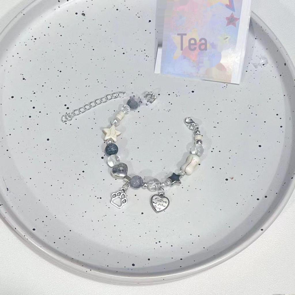 Bracelet Os de Griffe de Chat Étoile d'Oxygène: Accessoire de luxe fait main polyvalent avec perles pour femmes