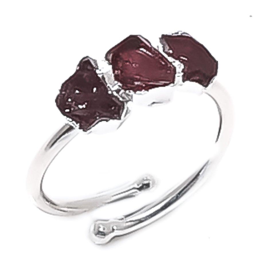 Natural Pink Tourmaline 925 Sterling Silver Jewelry Ring Size Adjustable W0r46