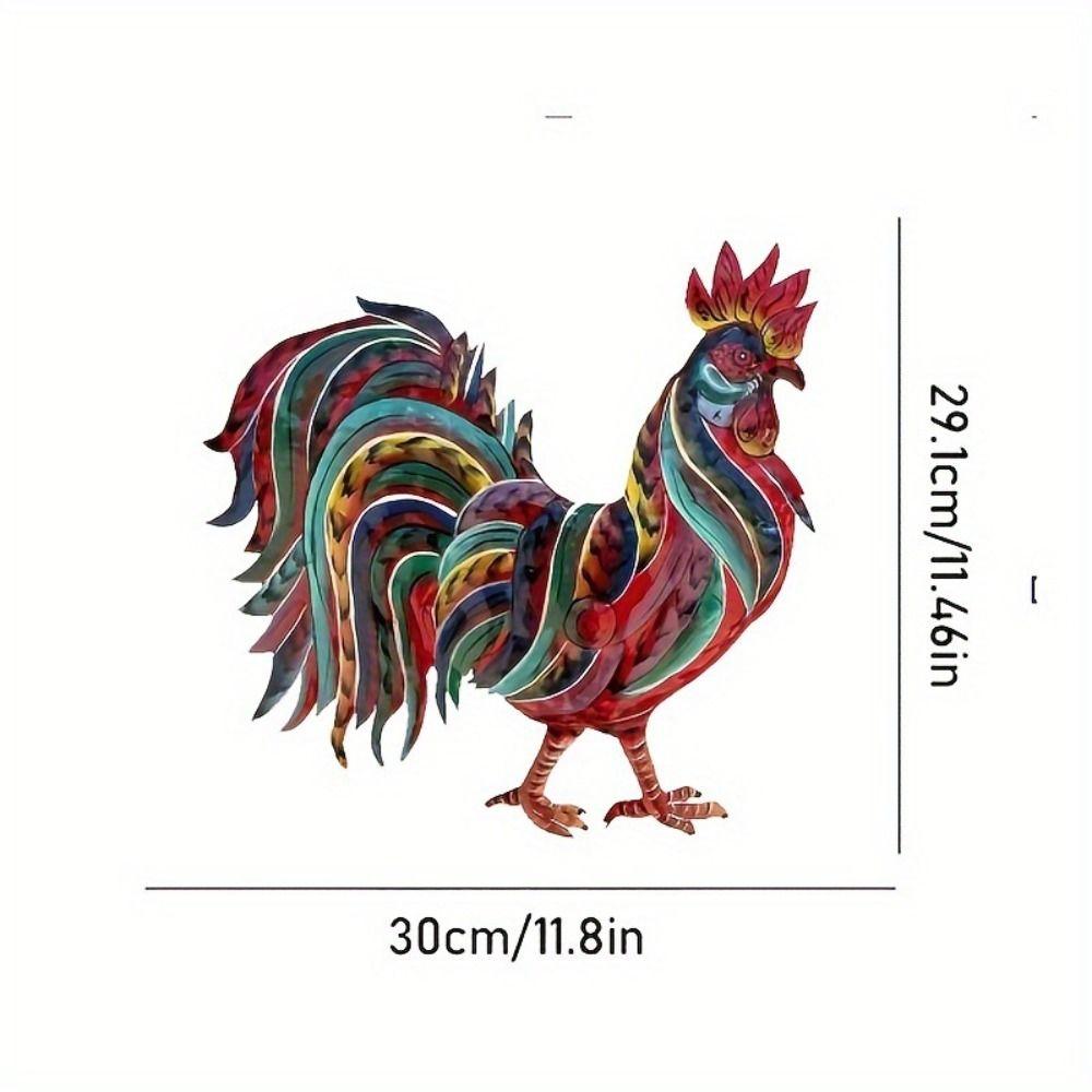 Metal Rooster Wall Hanging Decoration Art Background Pendant  Living Room