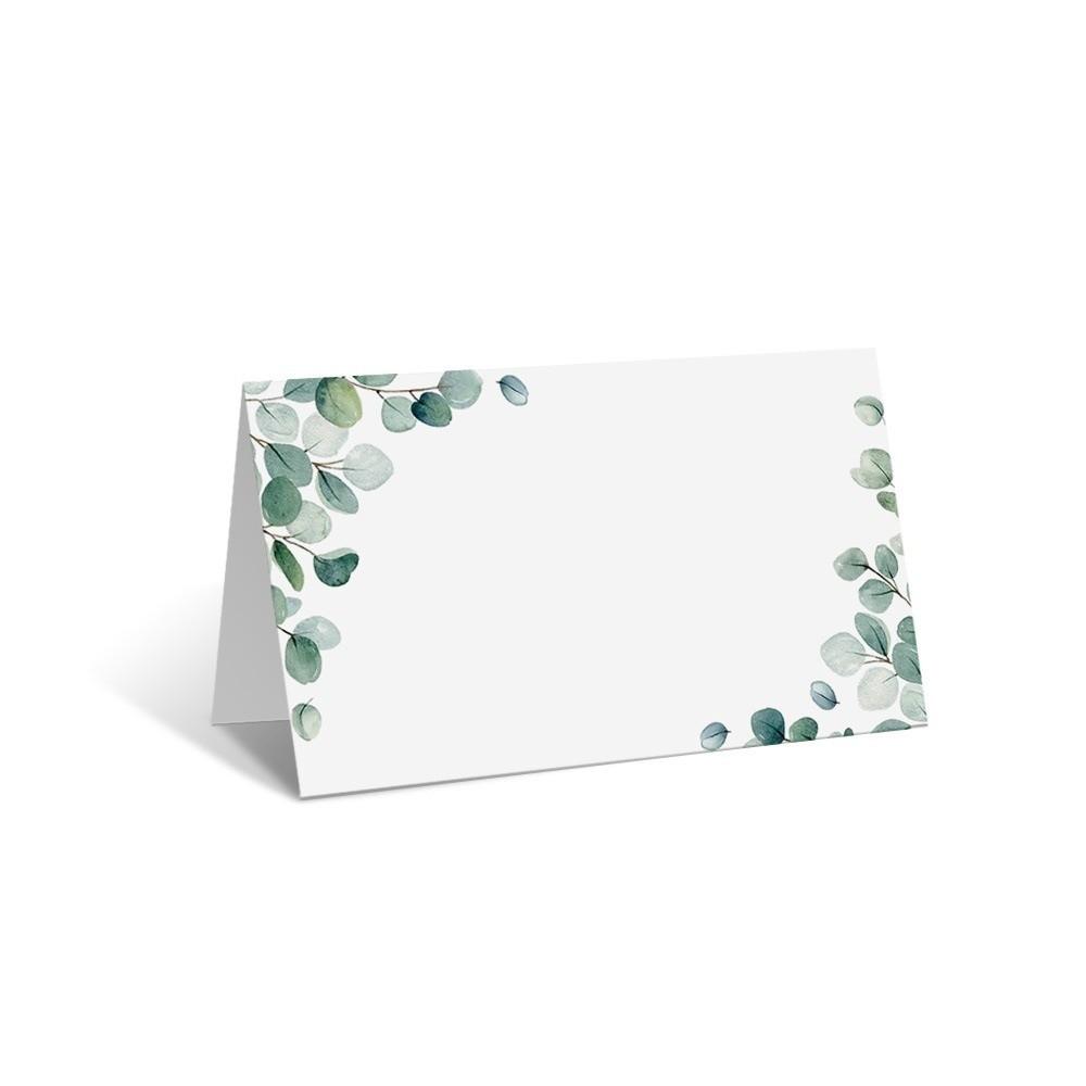 100pcs Flowers Plants Printed Seating Place Cards Blank Tabletop Card for Banquet Wedding