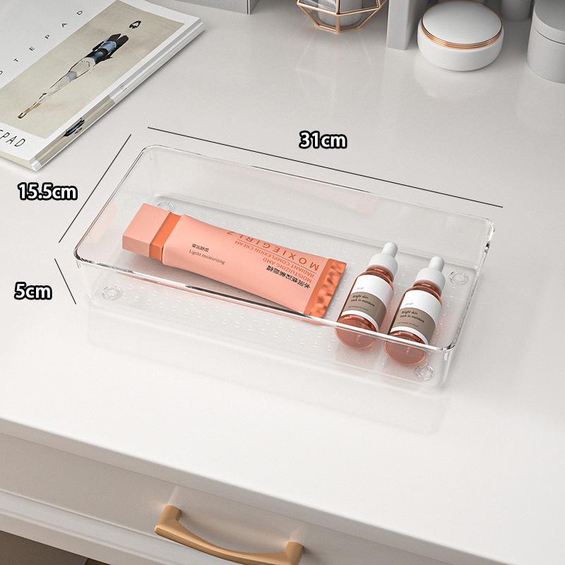 Yiyi Gou Cosmetic Storage Box with Dividers - Jewelry, Lipstick, and Mask Organizer for Dormitories and Dressing Tables