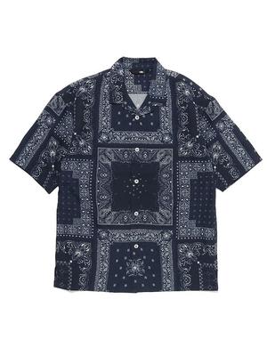 North Manga Curta Aloha Vent Camisa Leve Repelente de Água Cuidados Eletrostáticos Cuidados UV Bandana Novo Azul S [The Face] Masculino