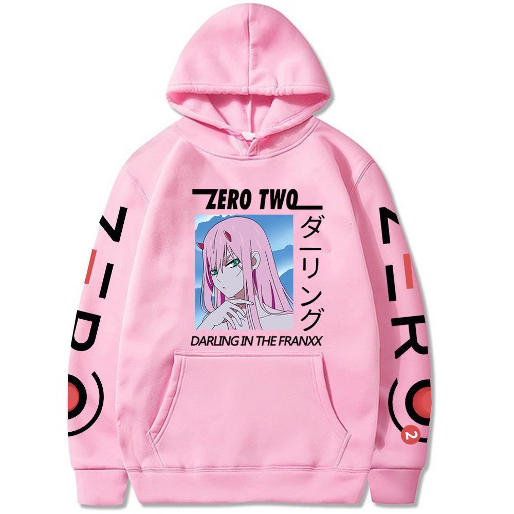 Zero Two Darling in The Franxx Hoodies Men Long Sleeve Sweatshirts Women Casual Harajuku Streetwear Pullovers Sudaderas