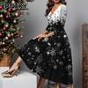 JPNTKY Fashion Autumn Winter Long Sleeve V-Neck Casual Dresses