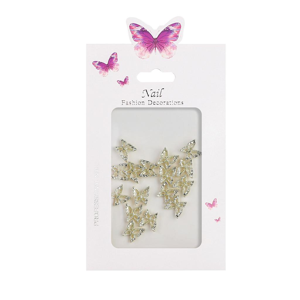 20Pcs 3D Nail Charms Butterfly Shape for Women Girls DIY Nail Art Decoration Craft Accessories