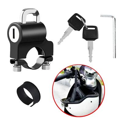Bicycles Portable Helmet Lock Universal  Security Anti-Theft Fixed Helmet for 22-24mm Handlebar Moto Accessories with Keys Set