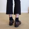 Echte Leder Damen Mary Jane Schuhe Vintage Mädchen Niedriger Absatz Lolita Schuhe Runde Spitze Uniform Kleine Lederschuhe Damen Loafer