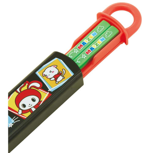 Skater Lunch Box Chopstick Box Set Chopsticks 16.5cm for Children Antibacterial Treatment Maizen Sisters Easy to Open Sliding Type Made in Japan ABS2A