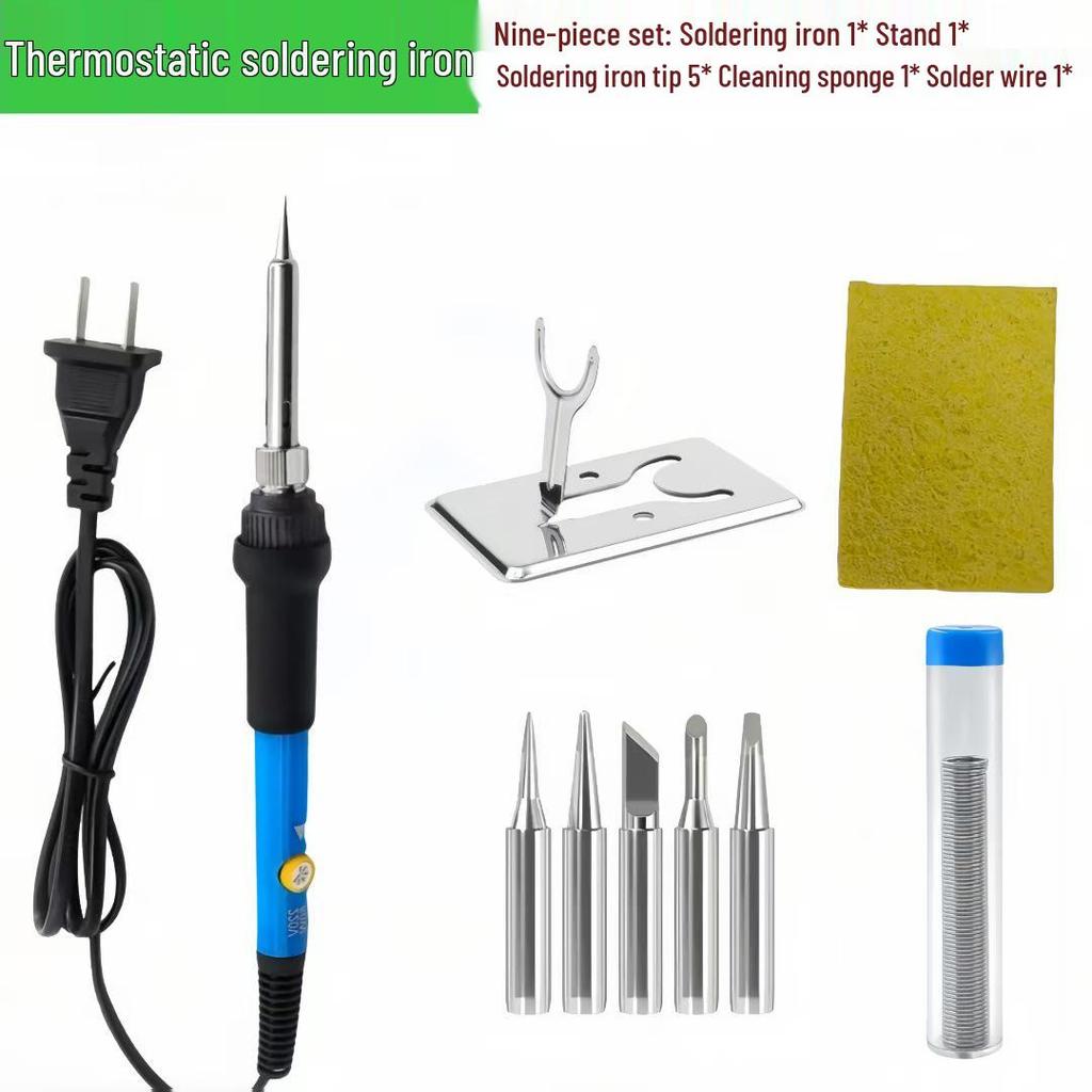 60W Adjustable Temperature Digital Soldering Iron Set - Household 80W Welding Repair Tools
