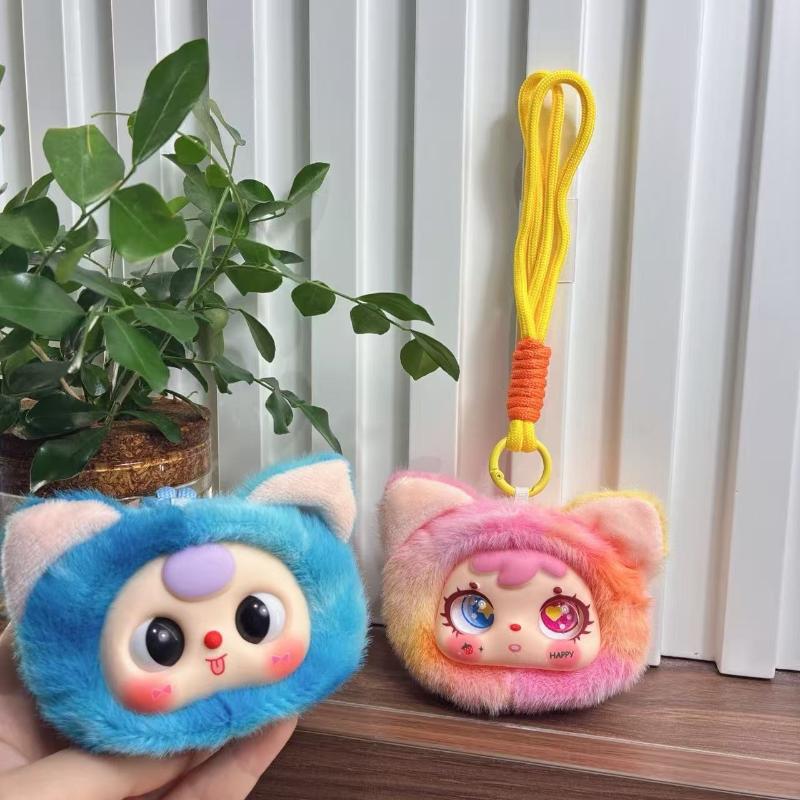 Ciondolo in Vinile Peluche Bambola Morbida Decorazione Borsa Portachiavi Colleziona Giocattoli Cartone Animato Bambola Carina Fascino da Appendere alla Borsa Regalo Sorpresa per Ragazza