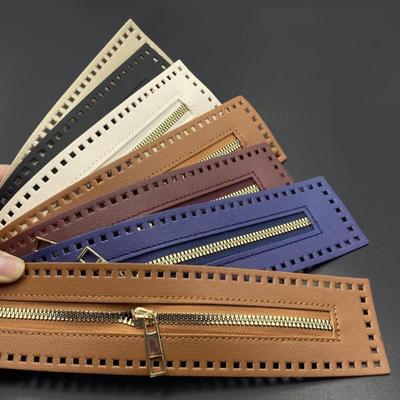27cm Doppelseitiges Leder Reißverschluss Handgenäht PU-Leder Reißverschlussband DIY Taschenherstellung Zubehör