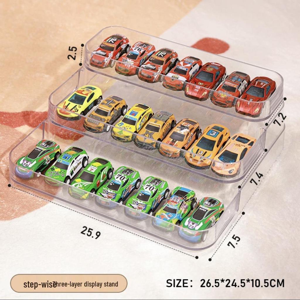 Tomica 1:64 Toy Car Display Box - Stackable Transparent Model Storage & Stand