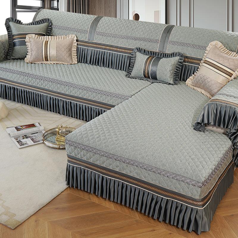 Sofa Cushion Four Seasons Universal High-End European Style Backrest Towel Cover Cloth Concubine Cushion Sofa Cover All-Inclusive Non-Slip