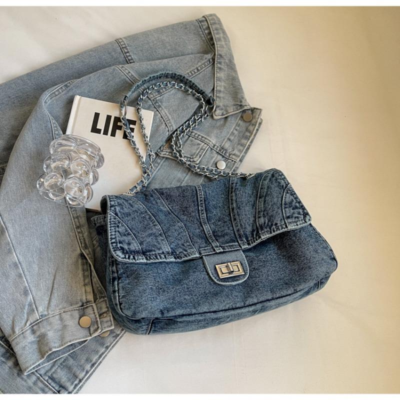 2025 New Fashionable and Versatile Chain Underarm Bag Large Capacity Commuter Shoulder Tote Bag