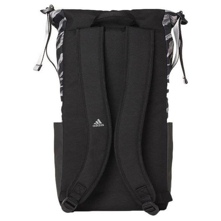 Adidas Large Capacity Logo Zipper Backpack Unisex Backpacks Black DM2791
