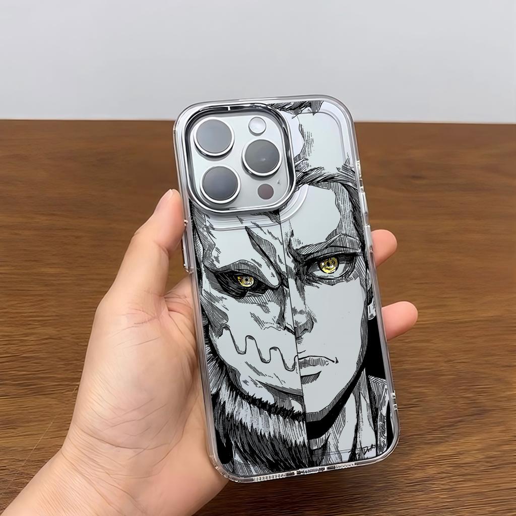 Hot Anime Black Attack On Titan Phone Case For iPhone 17 16e 16 15 14 13 12 11mini Pro Max X XR XSMAX 8 7 Air Plus Soft Cover
